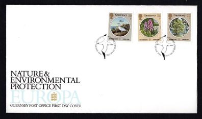 1986 Guernsey Europa (C.E.P.T.) Protection of the Environment Commemorative Stamps Guernsey Post First Day Cover (FDC)