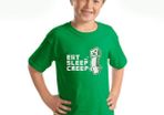 Eat Sleep Creep Minecraft Kids T-Shirt tee top shirt