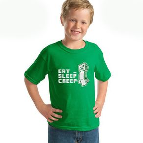 Eat Sleep Creep Minecraft Kids T-Shirt tee top shirt