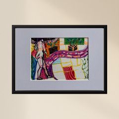 Original Art  Figurative Art Fauvist original Drawing