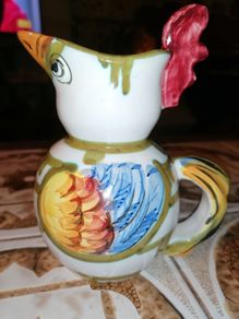 Vintage Italian rooster pitcher