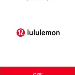 Lululemon Gift Voucher 100