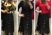 Faux Leather Midi Savida Skirt