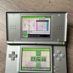 Nintendo DS Lite Silver  incl Charger, Nintendo Bag & Brain Training