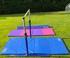 Gymnastics bar & mat and beam & mat