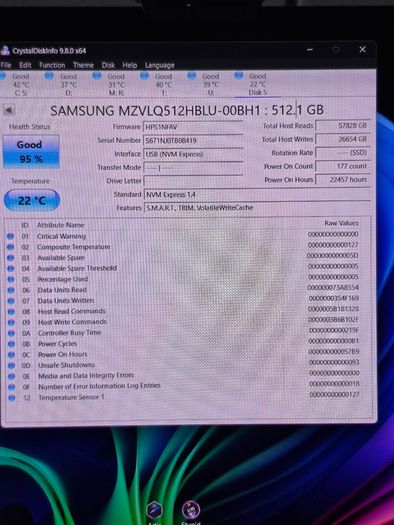 Samsung Pm991a 512gb Nvme M.2 Ssd