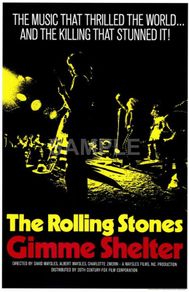 Rolling Stones Gimme Shelter Movie Poster Reproduction