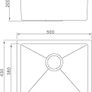 Stainless Steel Kitchen Sink, 50 x 43cm, Undermount Kitchen Sink Drop in, Topmount Single Bowl Outdoor Campervan Sink with Drainer Fittings, Silver Image 6