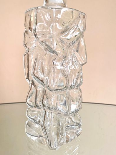 Vintage French Glass Decanter / Carafe, Mid Century, Whitefriars Style