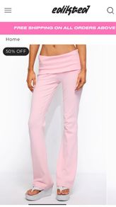 Edikted Pink Leggings size Small