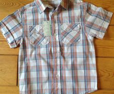 BNWT Age 3-4 White Orange Blue Shirt