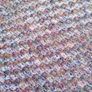 Blanket Hand Crochet 33" Square Pastel Shades Image 5