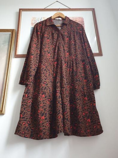 Leopard Print Dress Size Uk 16