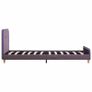 Bed Frame Taupe Fabric 90x190 cm Image 4