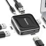 Baseus USB Hub 2.0 4 in 1 USB Port Expander with Micro USB - Black Image 2