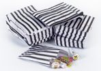 lot of 200 pcs BLACK stripe sweet bags eco friendly ideal for candy weddings parties candy cart shop small retails and sweet shops SIZE 5x7 inches