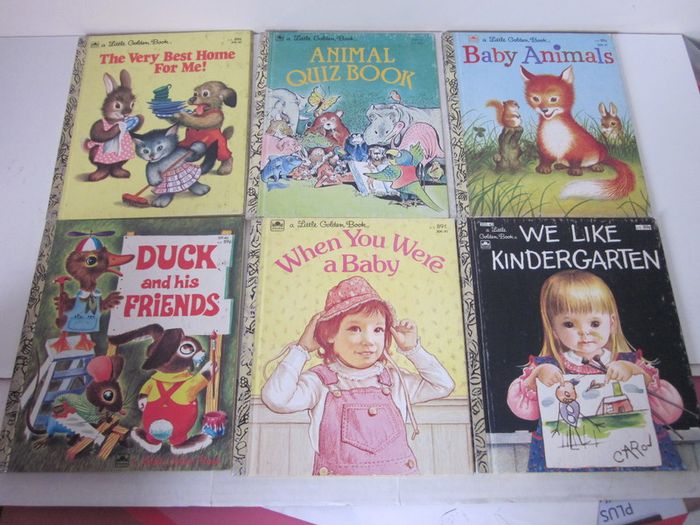 Six Walt Disney's  a little Golden Book  1949-1983.