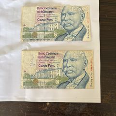 Irish 50 20 10 5 pound notes