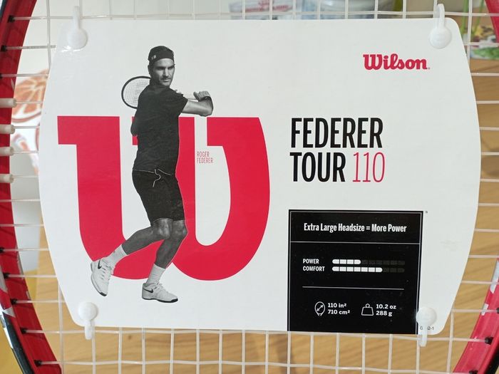 Two Wilson Federer 110 rackets (new 25, used 15)