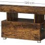 TV Cabinet with Drawer Glass Shelves for TVs up to 55 Inches Vintage Brown Image 3