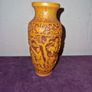 Hand carved Asian resin vase Image 3