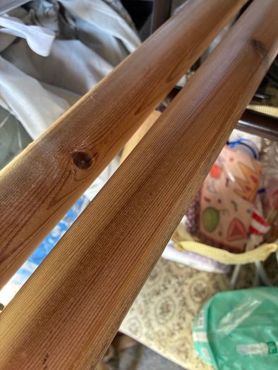 Large 2" diameter curtain poles with rings