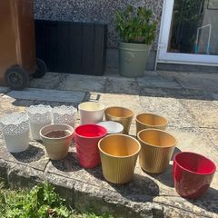 Selection of plant pots