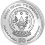 2027 Rwanda 50 Francs 1 oz Silver Bullion Coin - Year of the Goat. BU Image 2