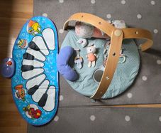 Tummy Time Mat (Ingenuity) + free tummy time piano + Large Tummy Time pillow with toys