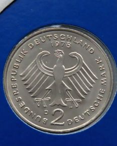 Rare West Germany 1978 Vintage Coin Stamp cover BUNC Theodor Heuss