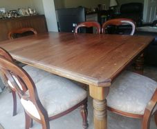 Solid Timber Extendable Dining Table & 6 Matching Chairs