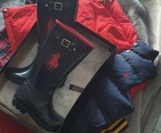 Ralph lauren reversible Gilet wellies top shirt size 4t