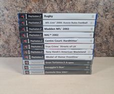 PS2 PlayStation 2 game bundle x 11 Tony hawk wasteland  gran turismo smugglers run medal of honor  true crime formula 1