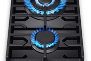Gas Hob 2 burners, 30cm Built in 2 Burners Gas on Glass Hob, NG/LPG Gas Hob Convertible, Gas Cooktop with Flame