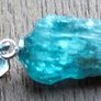 5.5ct Blue Apatite Crystal on 925 Silver bail Image 3