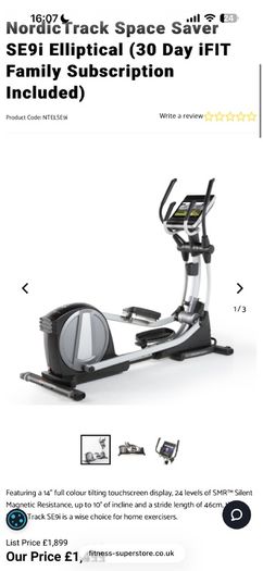 Nordic Track Elliptical