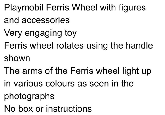 Playmobil Ferris Wheel - Lights up with figures included