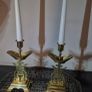 vintage Chinese brass  candle holders Image 5