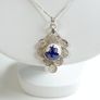 Vintage Delft Holland Windmill Necklace with Pendant Filigran Image 2