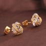 Gold Plated Crystal Stud Earrings Image 2
