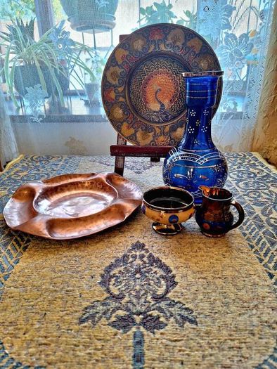 Vintage cobalt blue decorative vase