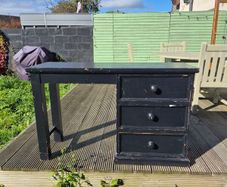 solid pine desk with drawers