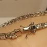 Rhodium Plated Sterling Silver 13 carat Moissanite Tennis Bracelet Image 5