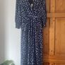Emily & Me V neck purple navy midi dress UK 16 Image 2