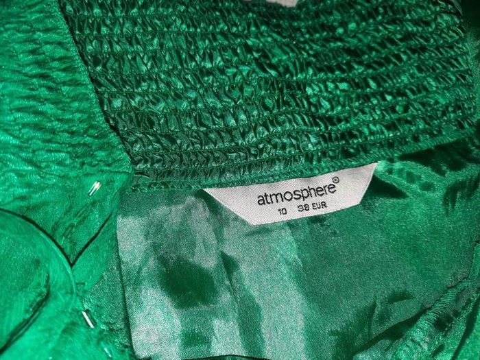 Green 100% silk baby-doll dress size 10