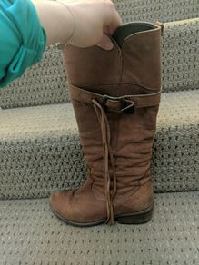 Leather boots