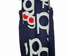 Purificacion Garcia bold graphic linen shift dress