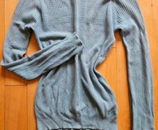 MANGO Long-sleeved Blue Top S-M