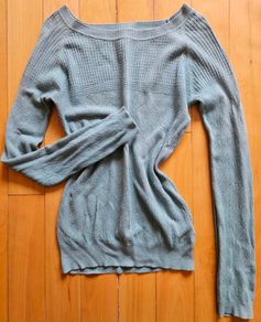 MANGO Long-sleeved Blue Top S-M