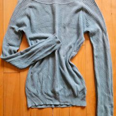 MANGO Long-sleeved Blue Top S-M